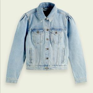 Jean jacket medium so cute puffed sleeves